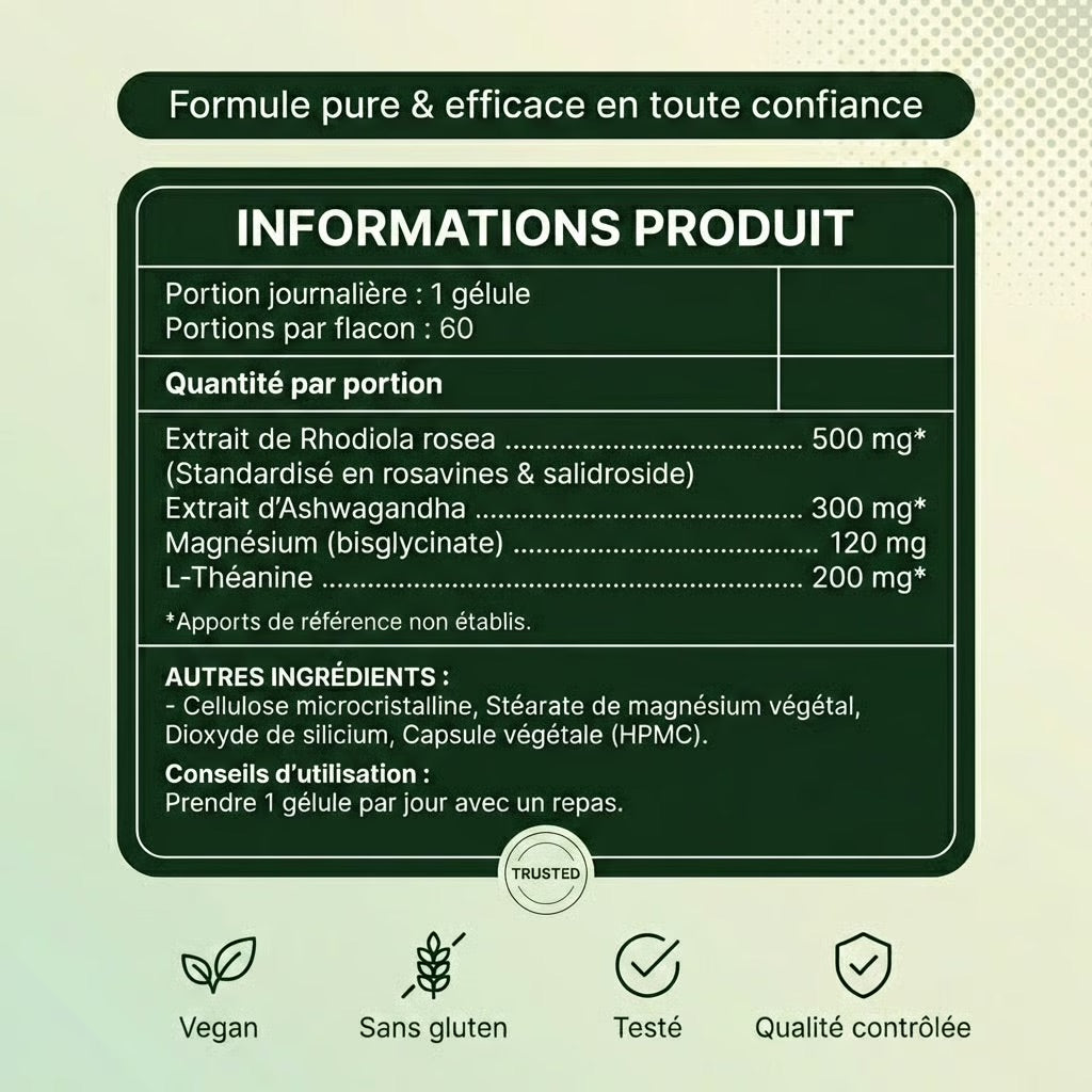 ROVIA™ - Rhodiola Complex – Stress ,Sommeil, Énergie & Focus.
